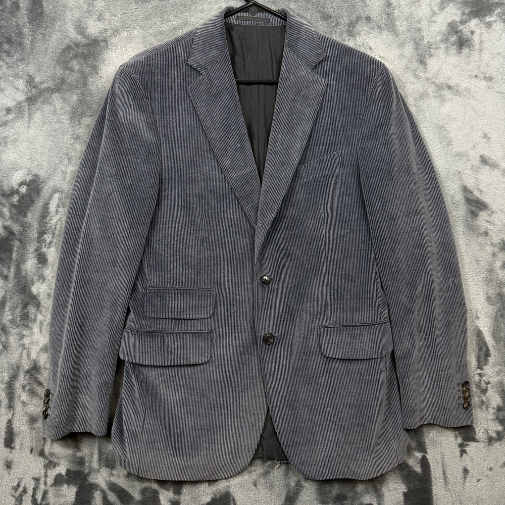Boglioli Sport Coat Mens 48 Grey Good Corduroy Cashmere Blend Blazer
